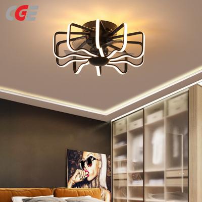 CGE-8202 Bladeless Ceiling Fan with Light Nordic Decor Ceiling Fan With Lights Remote Control Fan Lamp For Living Room Bedroom Decoration High Brightness Light