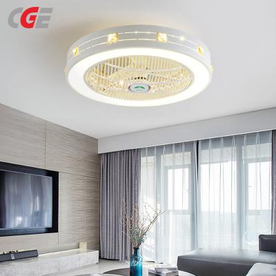 CGE-FSD42C-004 Modern LED Ceiling Fans With Lights For Living Room 220V Cooling Ventilador Round Ceiling Fan Lamp With Remote Control  
