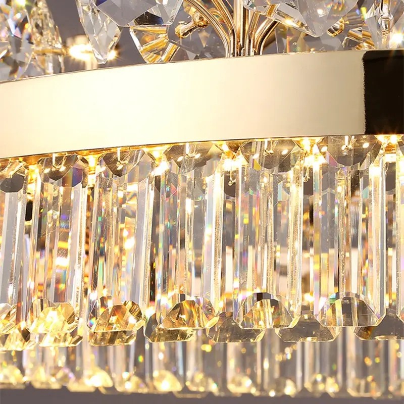 CGE-20320 Crystal Led Tricolor Light Belt chandelier