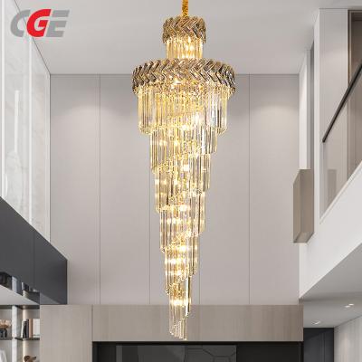 CGE-39539 Exquisite Crystal Chandelier for High Ceilings
