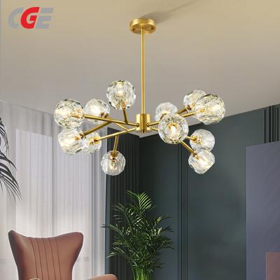 CGE-5811 Chandelier with Frosted Glass Modern Pendant Light Molecules Geometric Ceiling Light Hanging Lighting for Living Room 