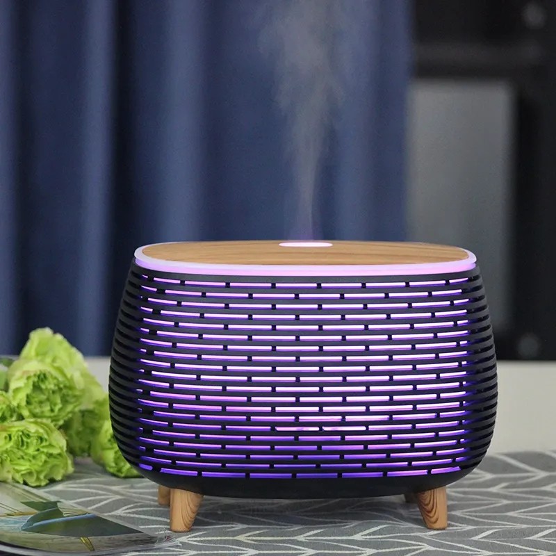 CGE-ADL-RY49A Aromatherapy Essential Oil Wooden Grain Diffuser with Auto Shut-Off Function Cool Mist Humidifier for Yoga Spa Office Bedroom Home