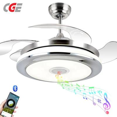 CGE-BFL-403 Modern Chandelier Ceiling Fans with Lights and Music Speaker Bluetooth 