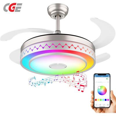 CGE-BFL-406 RGB Ceiling Fans with Lights Bluetooth Ceiling Fan with Speake for Kids Bedroom