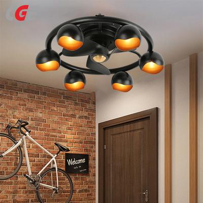 CGE-D1051 Industrial Modern Ceiling Fan with Remote Control for Bedroom Kitchen Bar Living Room 