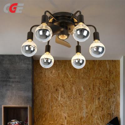 CGE-D1056 Industrial Ceiling Fans with Lights Vintage Chandelier Fan with Remote Control 