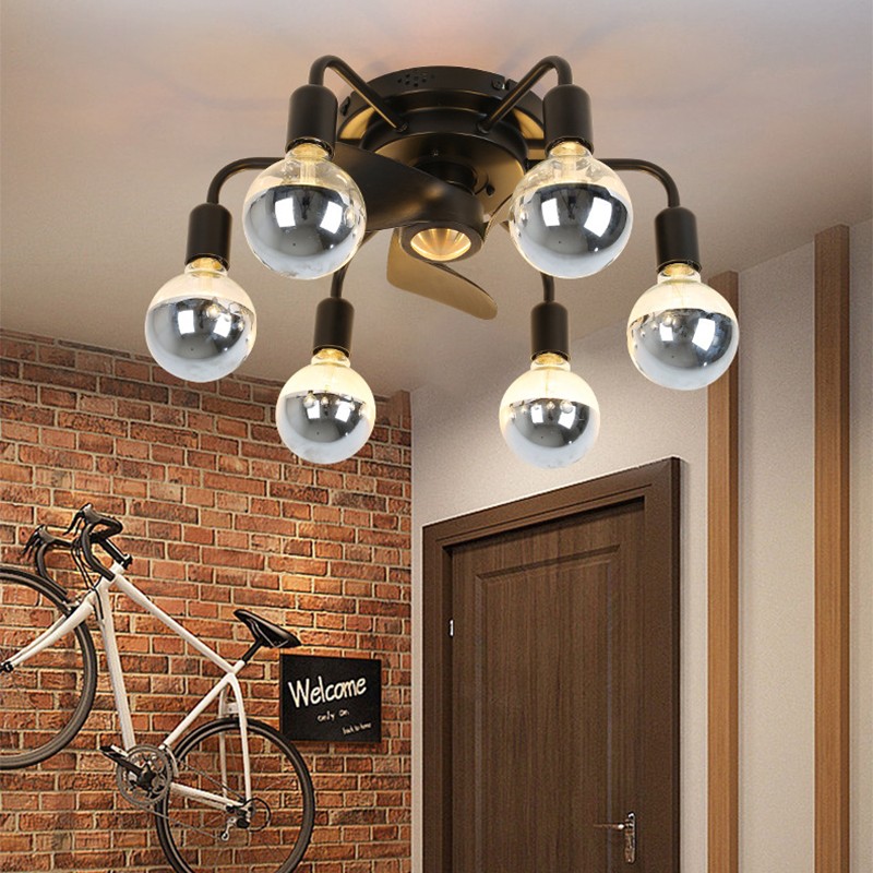 CGE-D1056 Industrial Ceiling Fans with Lights Vintage Chandelier Fan with Remote Control 