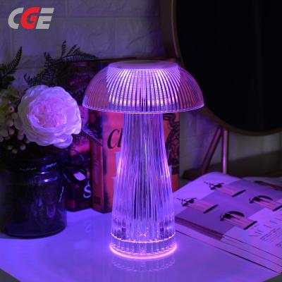 CGE-DEL-A15 Crystal Table Lamp RGB Color Changing Night Light