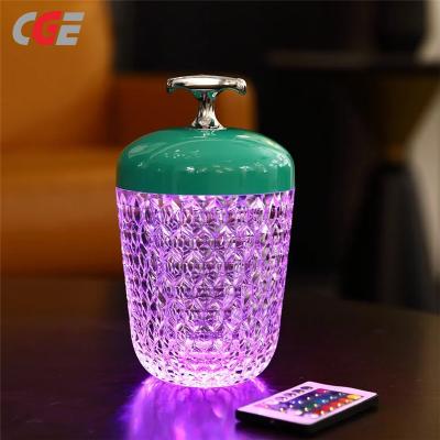 CGE-DEL-A18 Luxury Crystal Night Light Pine Cone Multifunctional Bedside Table Lamp Creative Ambient Light