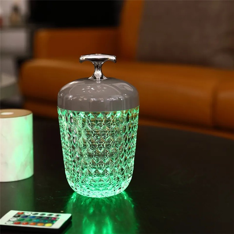 CGE-DEL-A18 Luxury Crystal Night Light Pine Cone Multifunctional Bedside Table Lamp Creative Ambient Light