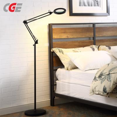 CGE-DEL-F336 Tattoo Beauty Lamp Without Shade Manicure Beauty Semi-Permanent LED Cold Light Lashes Tattoo Tattoo Work Dedicated Floor Lamp  8 times Magnifying Glass 