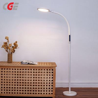 CGE-DEL-L55 Adjustable Gooseneck Floor Reading Lamp with Remote and Touch Control for Bedroom Office