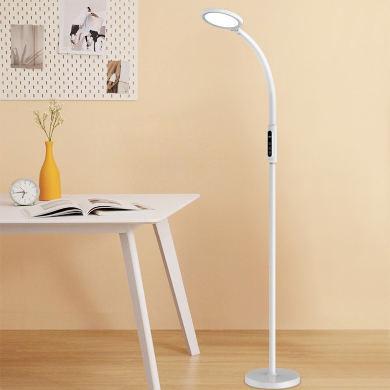 CGE-DEL-L55 Adjustable Gooseneck Floor Reading Lamp with Remote and Touch Control for Bedroom Office