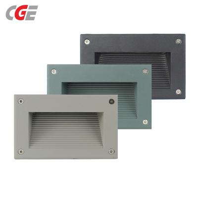 CGE-DJ060W-C06 3W 6W Led Corner Lamp Recessed Step Stair Light Waterproof Pathway Underground Light