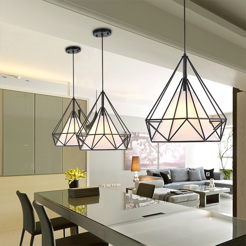 CGE-PD002 Retro Wrought Iron Industrial Style Personality Creative Restaurant Surviving Room Bedroom Study Bar Tercet Chandelier