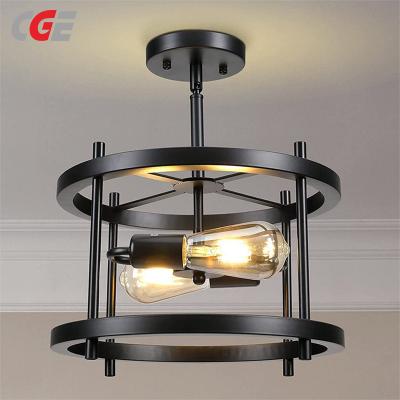 CGE-PD010 Farmhouse Drum Chandelier for Dining Room