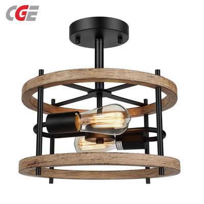 CGE-PD014 Rustic Wood Chandeliers Hanging Light Fixtures