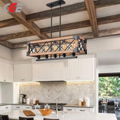 CGE-PD019 Modern Industrial Linear Rectangle Pendant Light Fixtures 