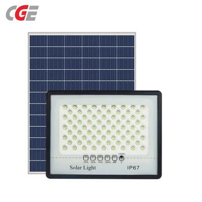 CGE-RVC082 LED Solar Flood Lights Street Flood Light Outdoor Wall Lights IP67 Waterproof with Remote Control Security Lighting for Yard Garden