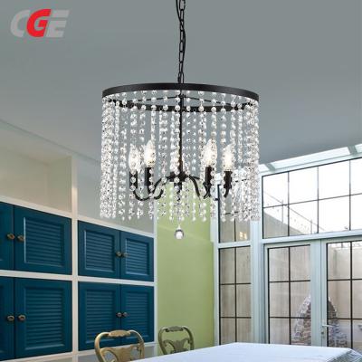 CGE-TL038-5 Clear Beaded Pendant Lighting Fixture