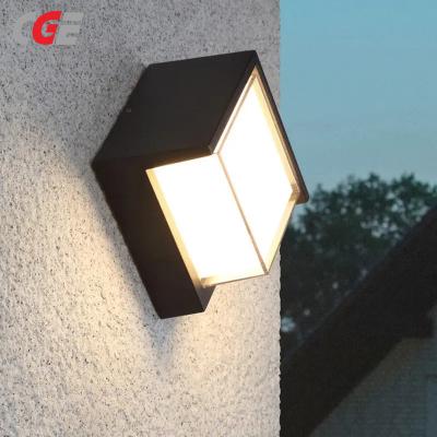 CGE-WL-005 Weatherproof Black Aluminum Metal Garden Wall Mounted Wall Wash Lamp