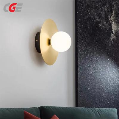 CGE-WL-1563 Led Wall Lamp Nordic Bedroom Bedside Lamp New Glass Ball Design Wall Light Home Decoration Sconces Indoor Passage Corridor