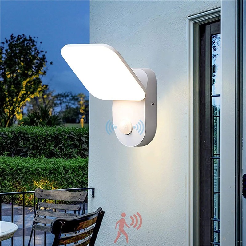CGE-WL-1767 Wall Lights Outdoor Waterproof  Motion Sensor LED Wall Lamp 12W Wall Mount Lighting Fixture for Patio Porch Garden