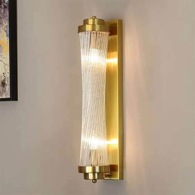 CGE-WL-A01 Modern Gold Crystal Wall Lamp K9 Crystals Wall Chandelier Light for Bedrooms