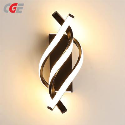 CGE-WL-S07 Spiral Modern LED Wall Sconce Lighting for Bedroom Bathroom Living Room